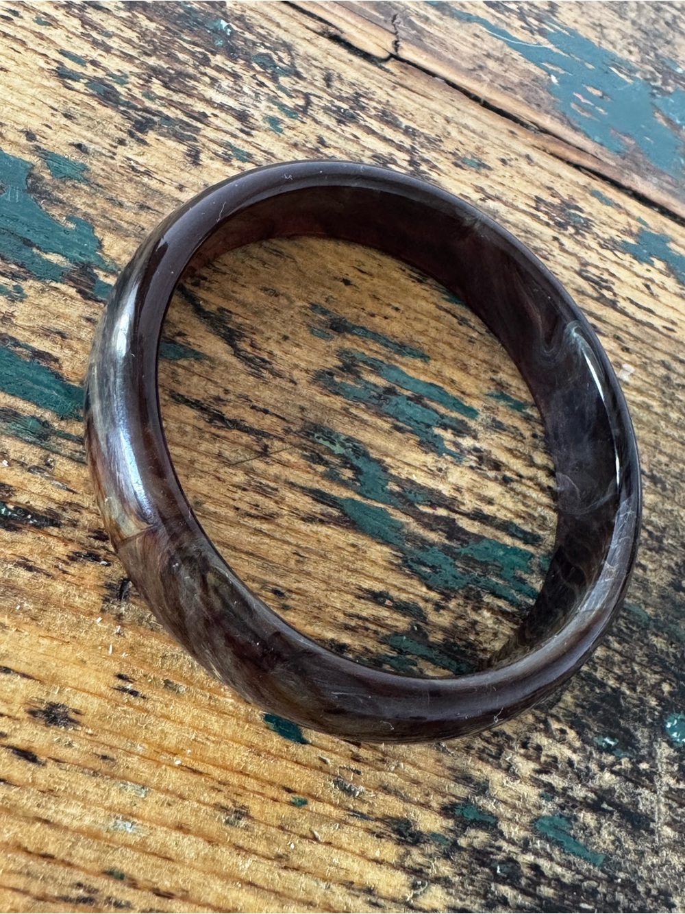 Root beer Color Resin Bangle Bracelet - Picture 6 of 6